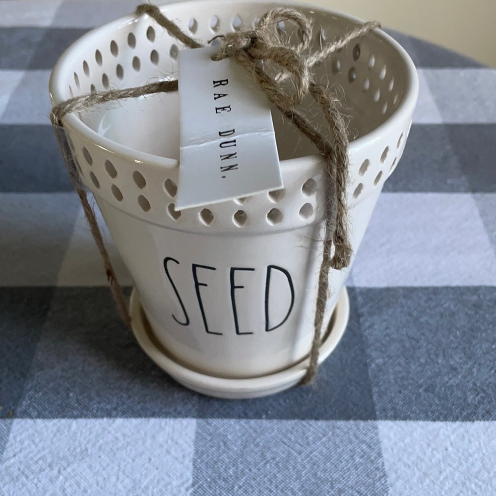 Rae Dunn Seed planter NWT